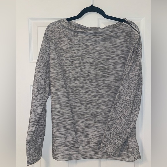 grey zip shoulder sweater (xs) - Picture 1 of 5